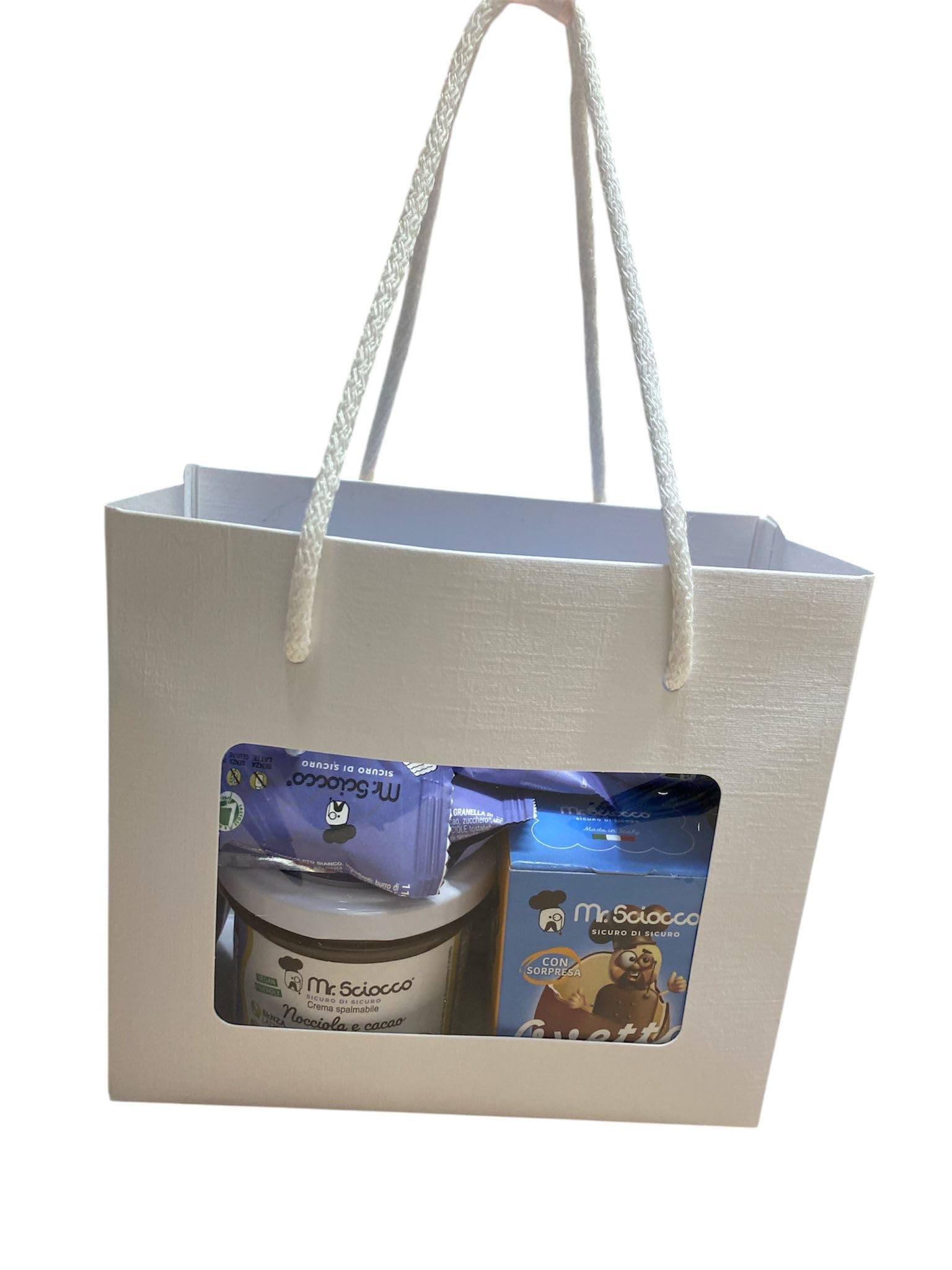 confezione regalo prodotti Mr.Sciocco TUTTI ALTERNATIVA 100% vegetale al cioccolato: mini tavolette gusti assortiti, ovetto, crema spalmabile, tavoletta Senza Glutine, Senza Latte e Lattosio