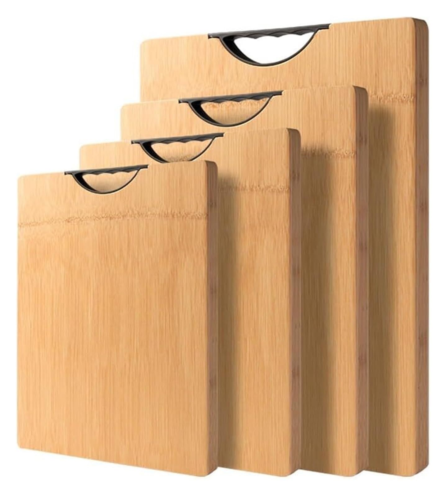 Dwustronna bambusowa deska do krojenia z uchwytem, drewniana deska do krojenia mięsa i warzyw, przyjazna dla środowiska bambusowa deska do krojenia, kolor drewna, 50 x 35 x 1, kolor drewna 50 x