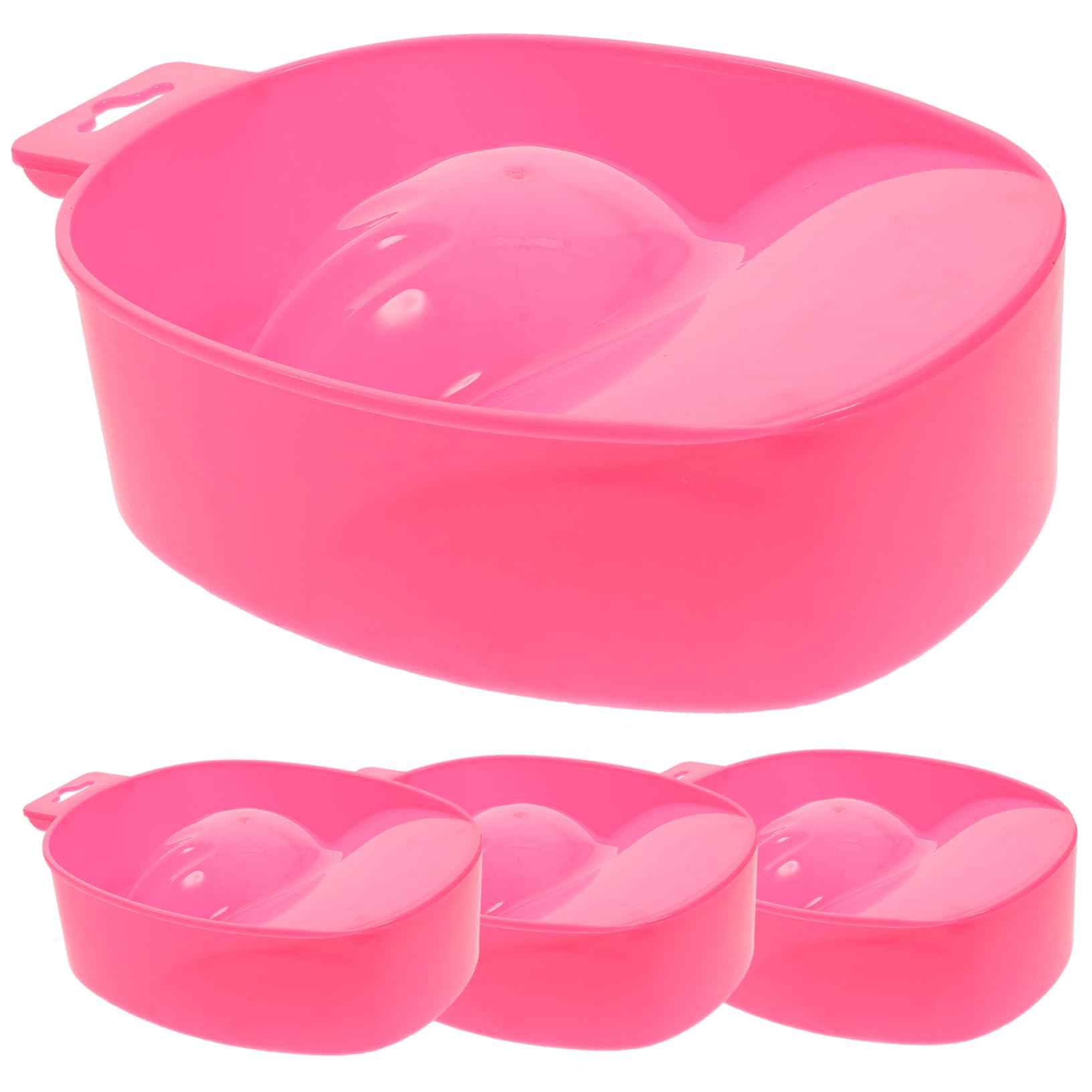 Gogogmee Nail Removal Bowl Soak Tray 4pcs Pink Nail Care Bowl for Manicure Tools