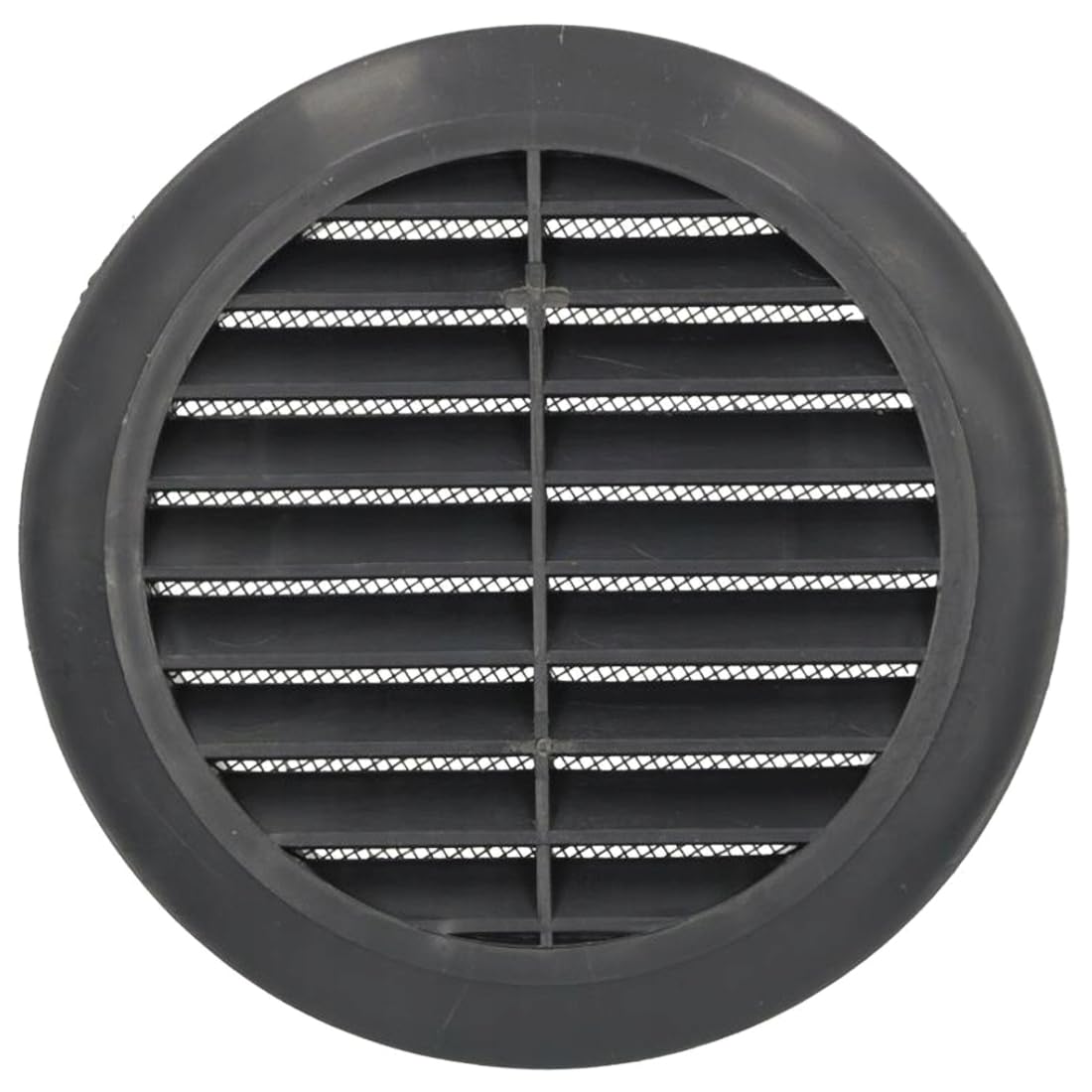 Mini Round Air Vent Grille Ø 70mm Ventilation Cover with Flange and Fly Screen (Graphite Grey)
