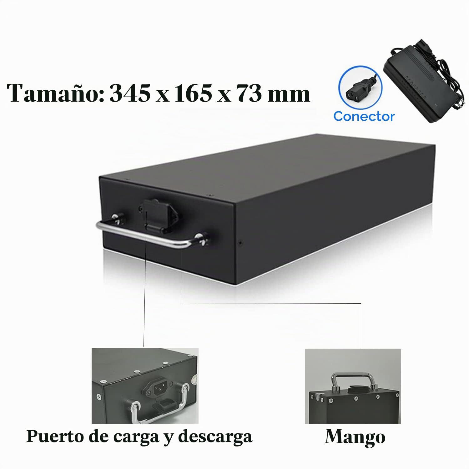Fat Tire Scooter eléctrico Batería 60V 15AH/60V 18AH/60V 20AH de Iones de Litio Li-Ion Bicicleta eléctrica de Dos Ruedas con BMS y Cargador (60V 20AH)
