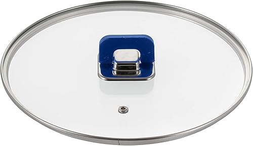 Miniatura 4 de NutriChef Cacerola de 1.5 cuartos de galón con tapas de vidrio templado transparentes, funciona con el modelo NCCWSTKBUL (azul), talla única