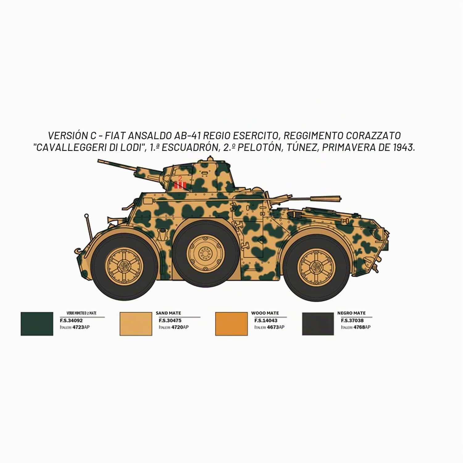 Italeri 6591 1:35 AB 41 con Bersaglieri Infantería italiana - Kit de construcción de modelos, fabricación de modelos de pie, manualidades, pasatiempos, pegado, kit de plástico, detallado, sin pintar
