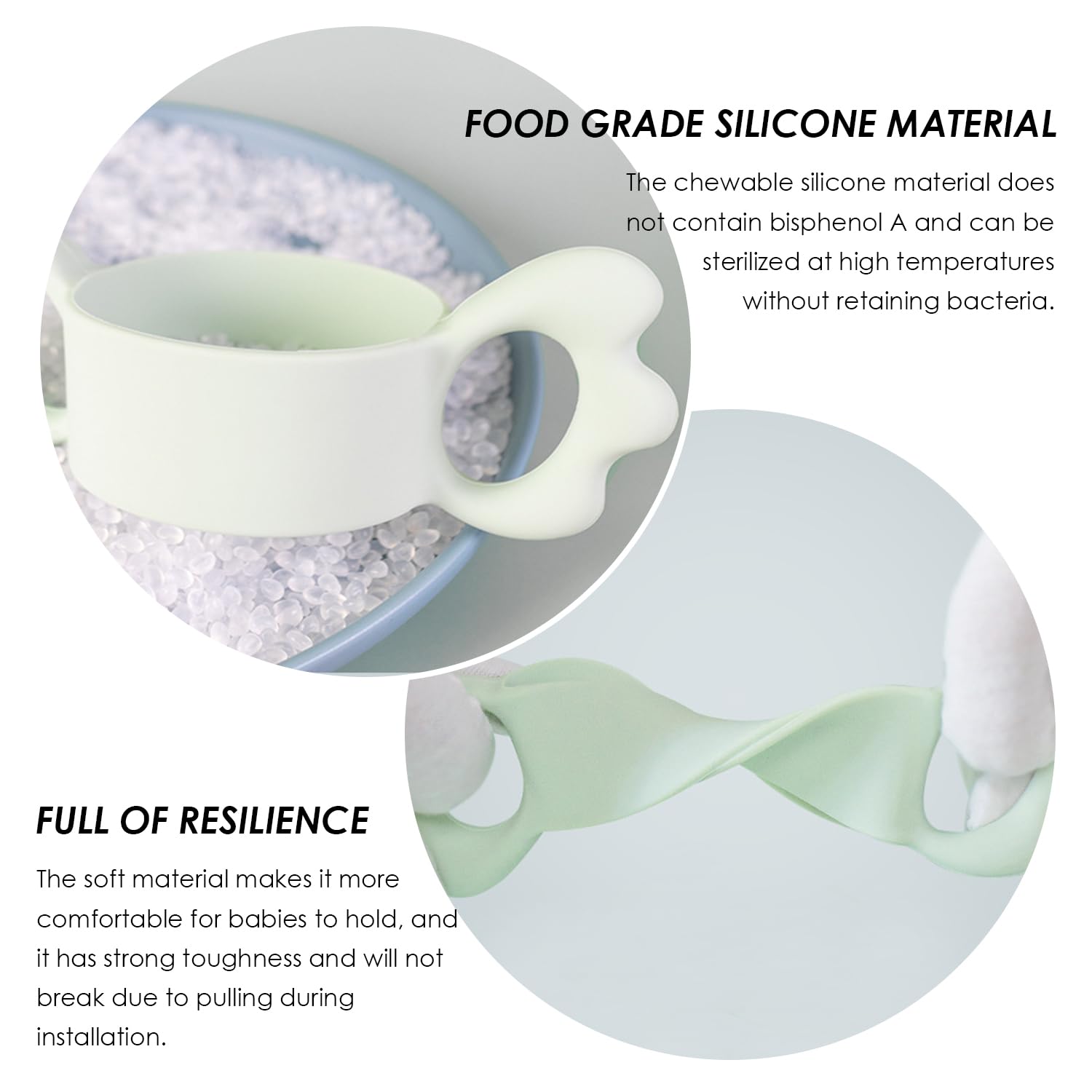 Confezione Da 5 Manici Per Biberon, Manici Per Biberon In Silicone, Manici Durevoli Per Biberon, Accessori Per Biberon, Riutilizzabili