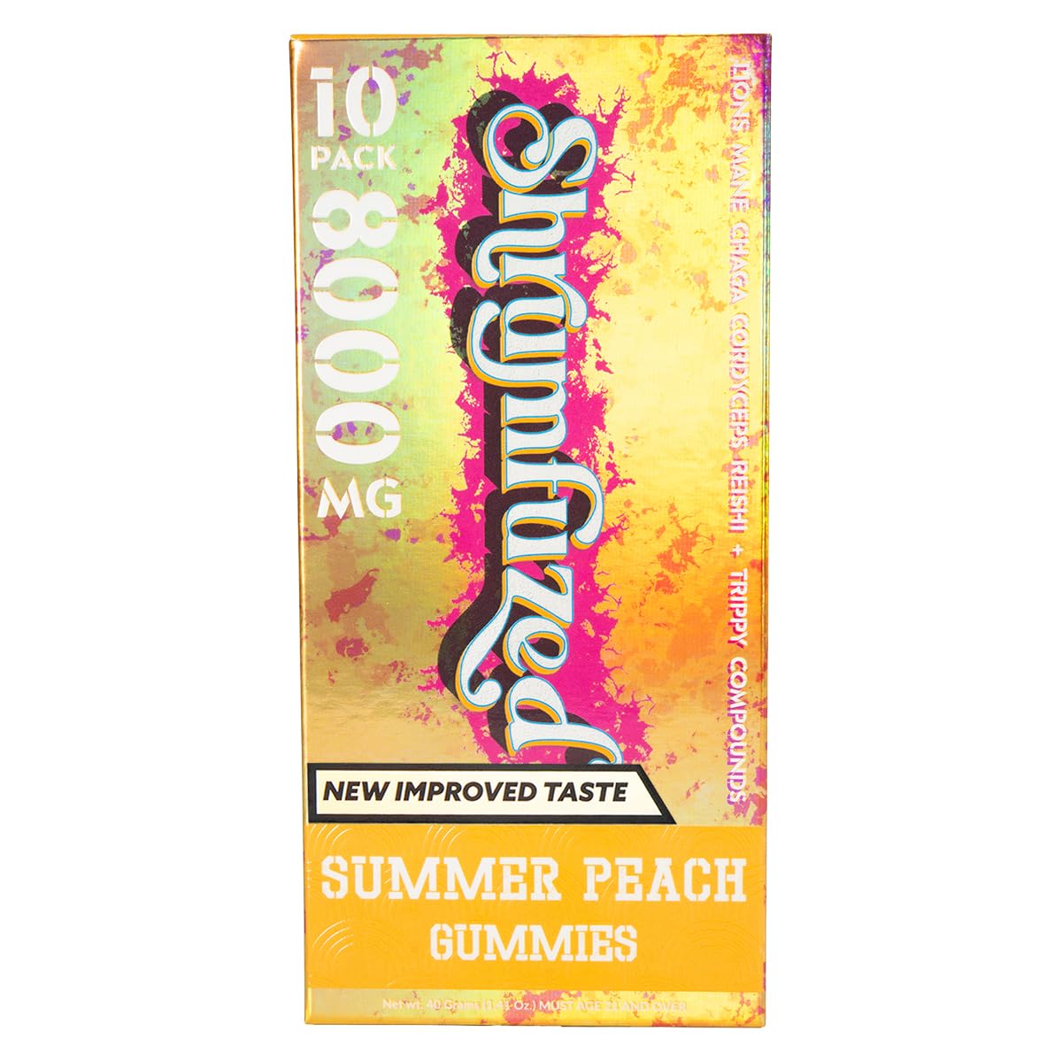 Patented Nootropic Rubber Bands, 8000 mg Lion Mane, Reishi, Chaga and Cordycep, Nootropic Tripee Mushroom Blend (10, Summer Peach)