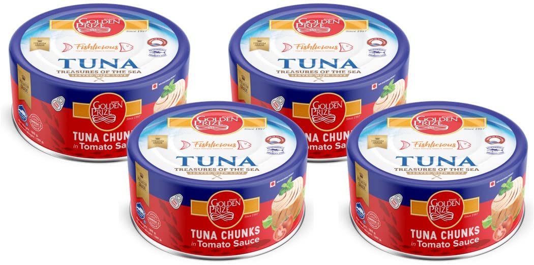 Golden Prize Canned Tuna Chunks in Tomato Sauce, 185g(Pack of 4) (B09CM9HQYF) Amazon Price History, Amazon Price Tracker