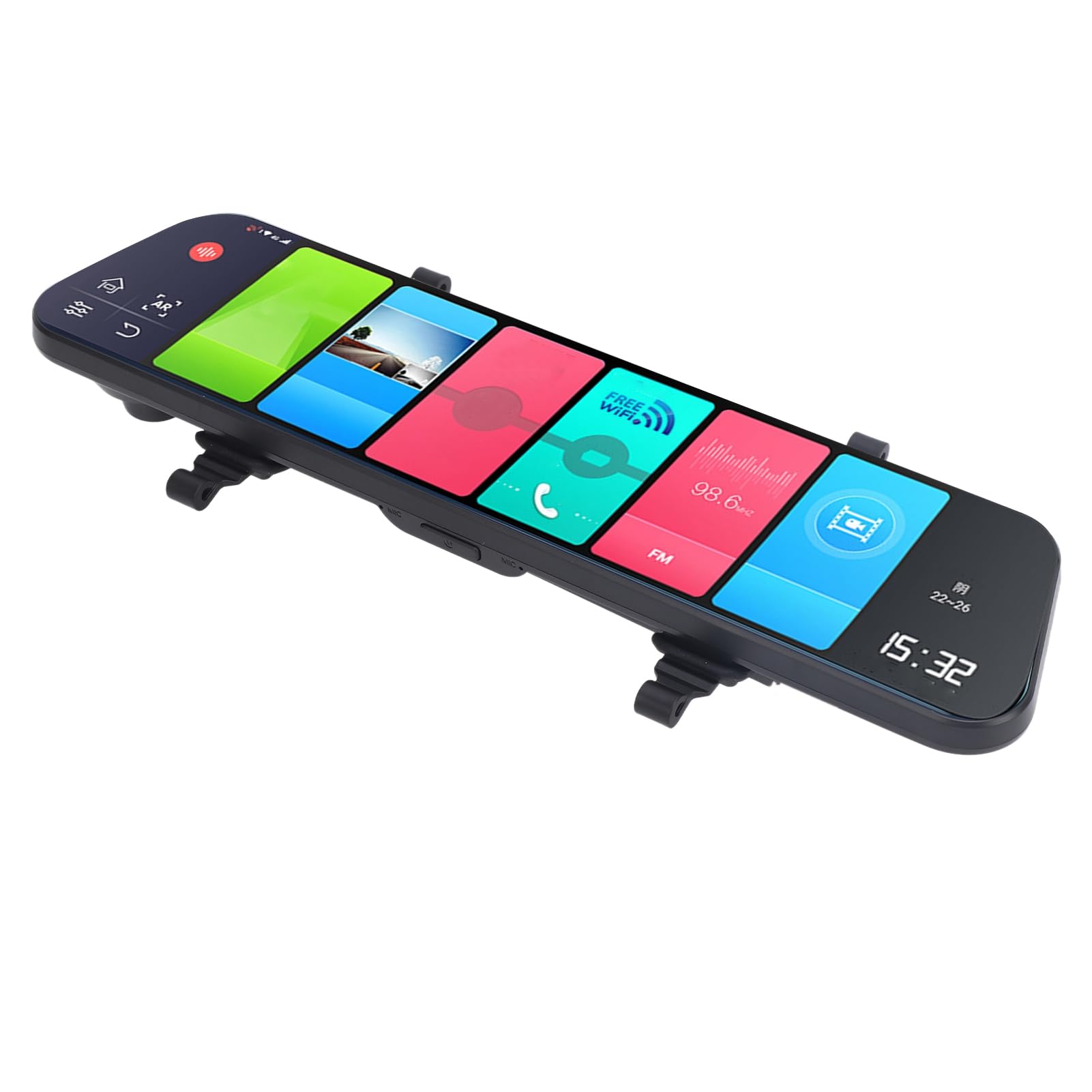 Dash Cam a Specchio da 12 Pollici per Auto e Camion, Telecamera di Retromarcia WiFi 1080P FHD Supporto per Retromarcia Touch Screen 4G, Registratore di Guida con Sensore G,