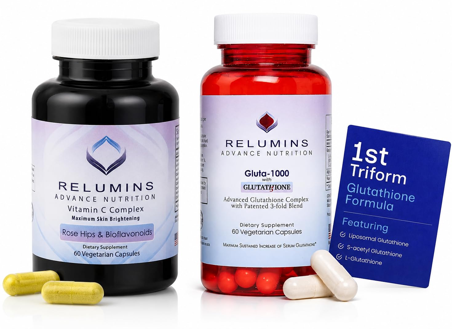 Relumins Advance Nutrition Gluta 1000 and Advance Vitamin C