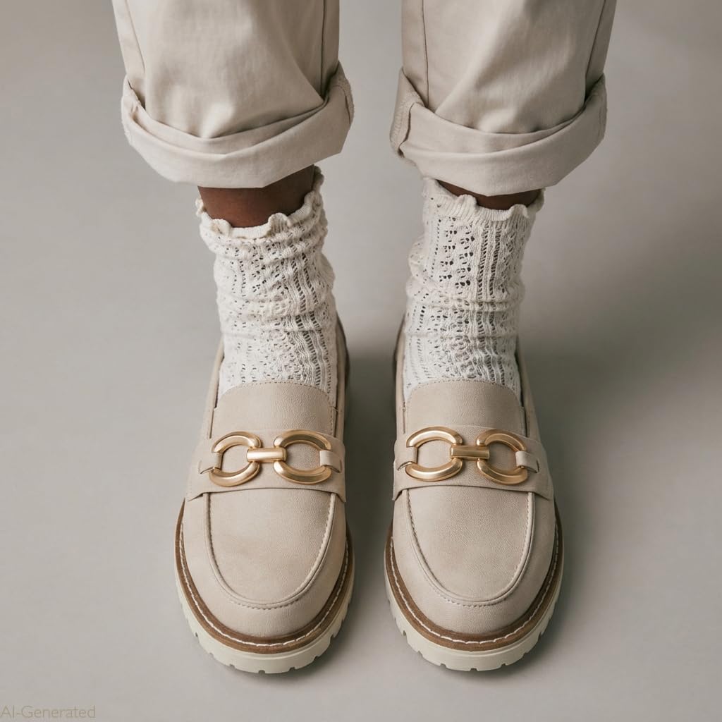 Jana Damen Slipper mit Blockabsatz Vegan