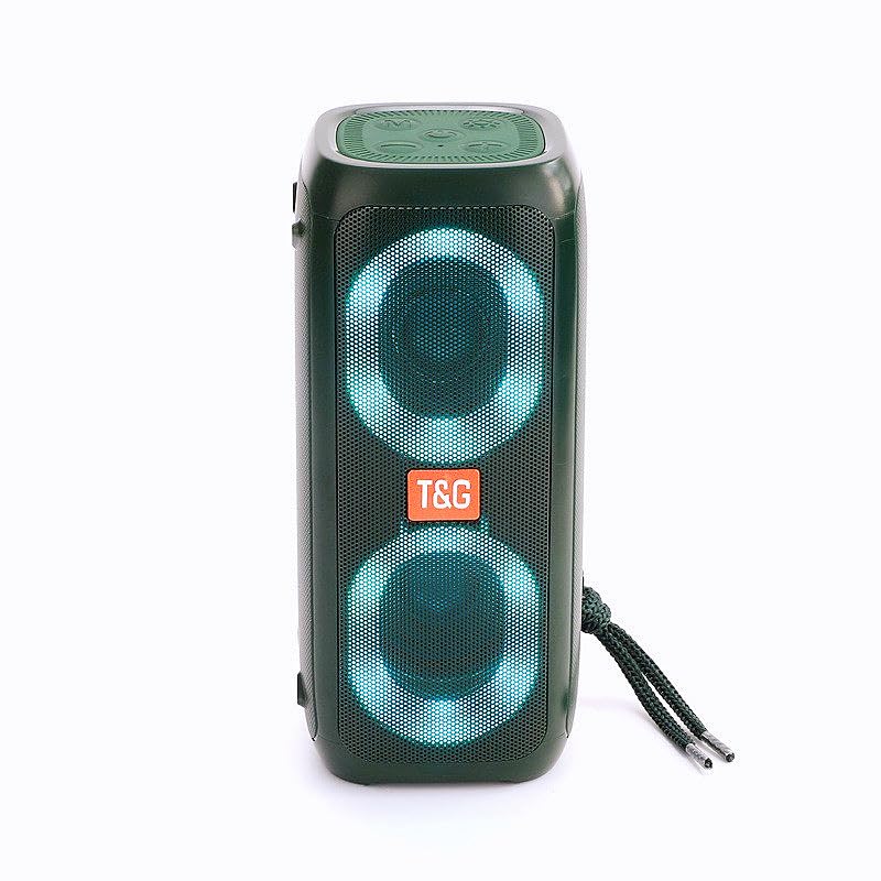 Portable Bluetooth Speaker with Dual Speakers USB Card Slot Outdoor subwoofer LED Colorful Lights Creative Gift RGB Audio
