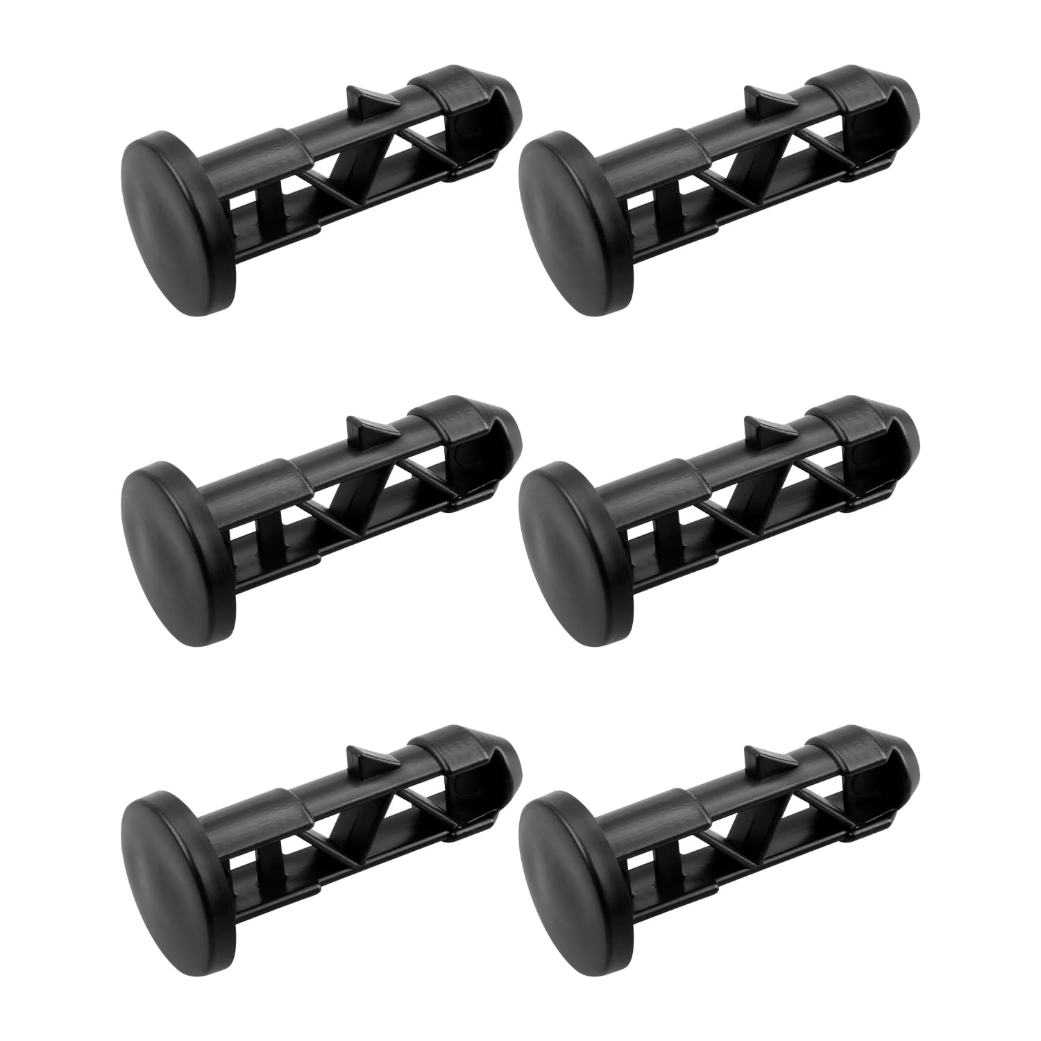 Gaomumu 6PCS Heavy Duty Wheelie Bin Lid Hinge Pins, Garbage Bin Latch, Durable Black Plastic Replacement Parts for Household, Commercial, and Outdoor Trash Bins