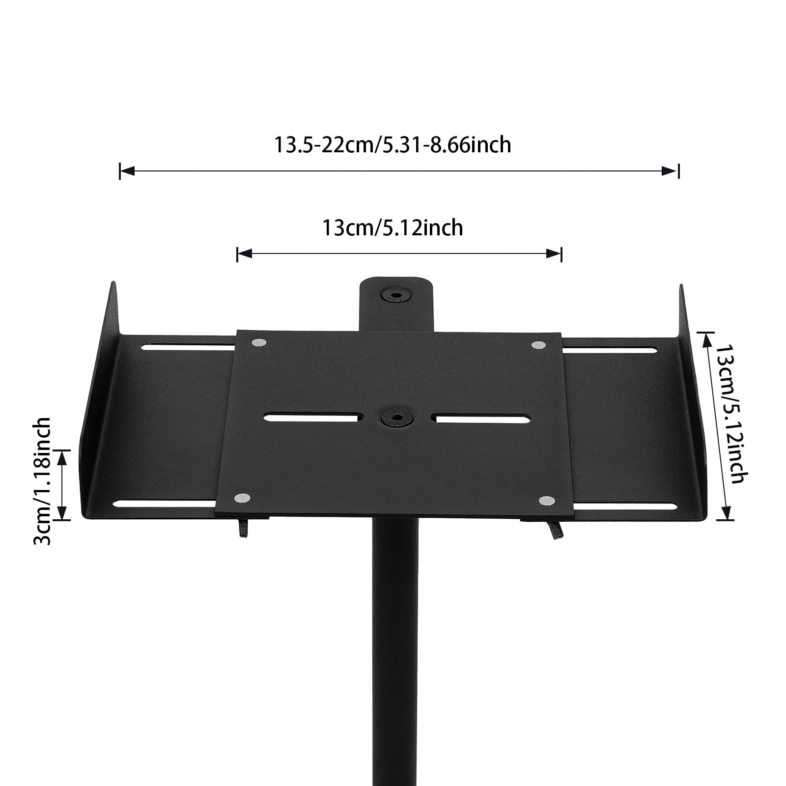 1 paio di supporti per altoparlanti, regolabili in altezza da 75 a 140 cm, girevoli a 360°, supporto per monitor da studio, fino a 6 kg, nero