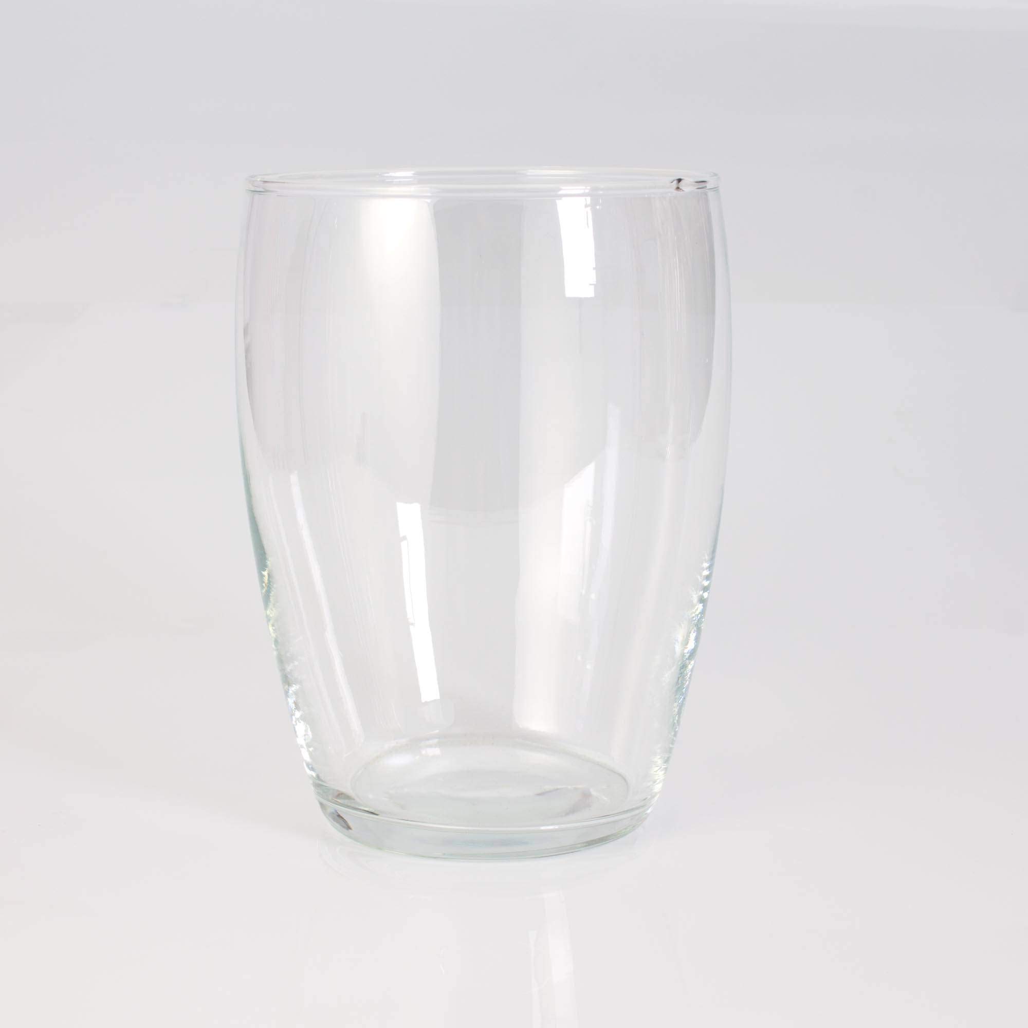INNA-Glas Redondo jarrón de Cristal Henry, Transparente, 19cm, Ø 13,5cm - Florero de Vidrio - Vaso Decorativo