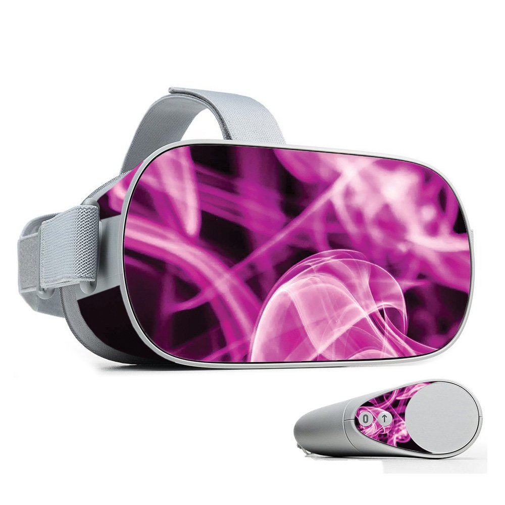 MightySkins Skin Compatible with Oculus Go Mobile VR - Pink Flames | Protective, Durable & Unique Vinyl Sticker Wrap Cover | Easy to Apply, Peel & Changes Styles | Made in USA-picture-24