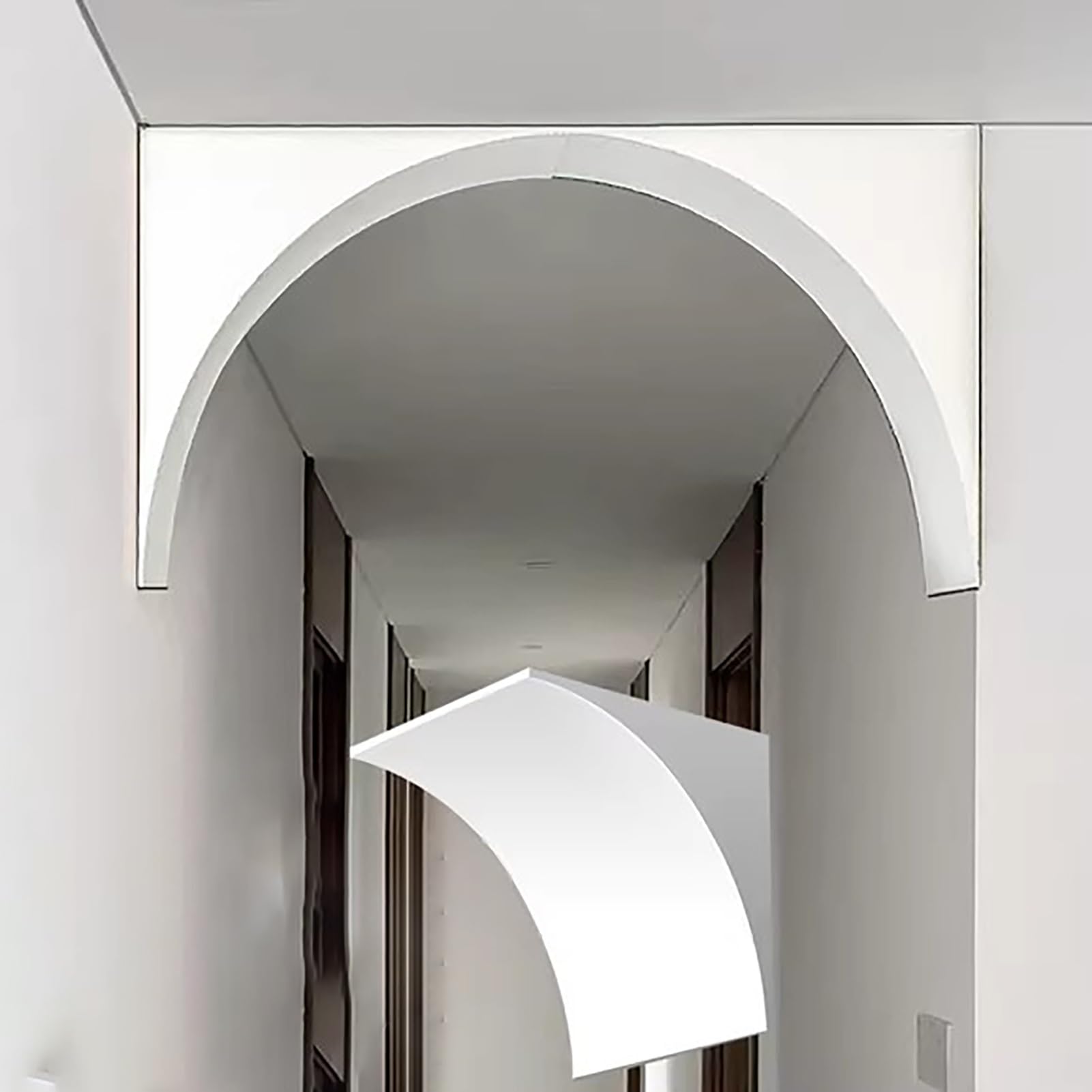 Kit de marco de puerta, decoración de arco curvado para decoración del hogar, juego de 2 adornos montados en la parte superior para esquinas redondeadas