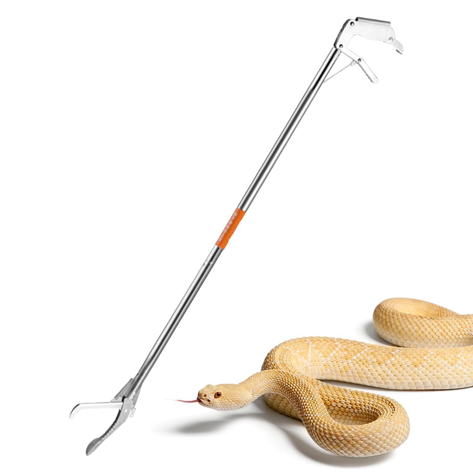 Lot de 1/2 pinces pour reptiles – Pince à serpent, tige allongée | Attrape-serpent pliable, serpents à clapet, outils de manipulation, crochet serpent, attrape-reptiles pour la randonnée, le camping