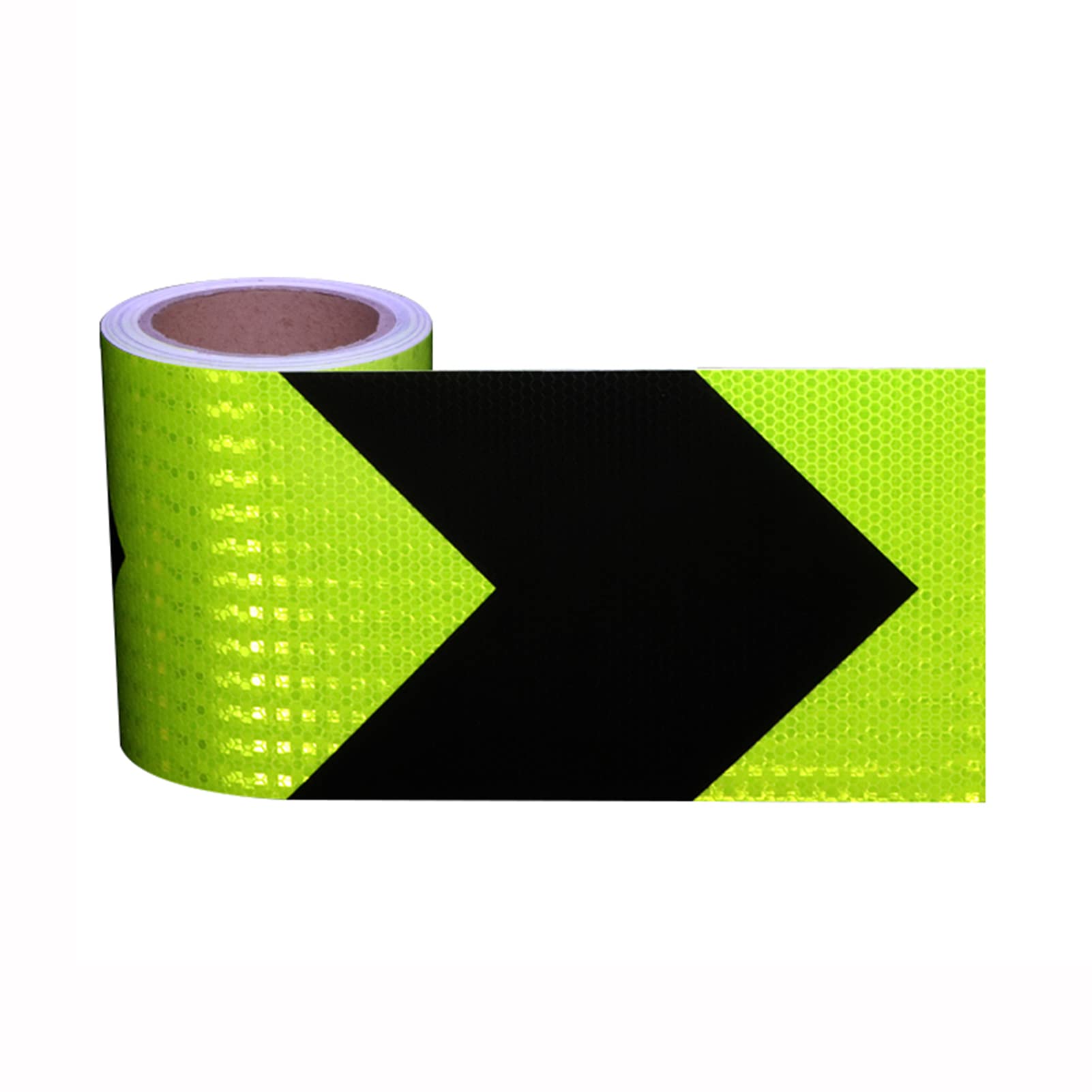 VHcgCGJ reflective tape, Adhesive Hazard Warning Tape High Intensity Reflector Marking for Outdoor Steps(Black Green)