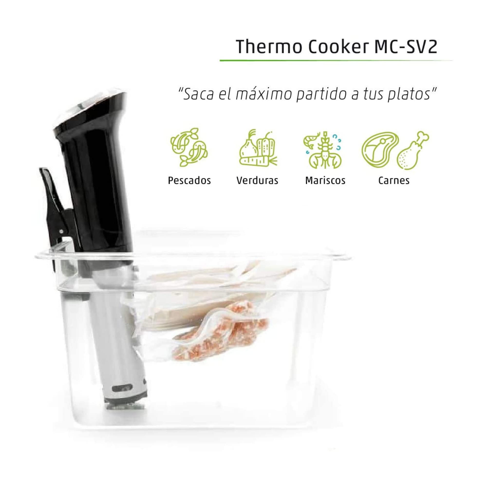THERMOCOOKER MC-SV2 Sous Vide/Roner para Cocina a Baja Temperatura y al Vacío / 1200 W
