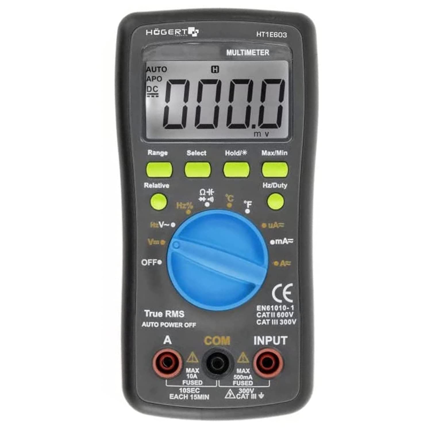 Digital Universal Multimeter LCD Screen HT1E603 Hogert