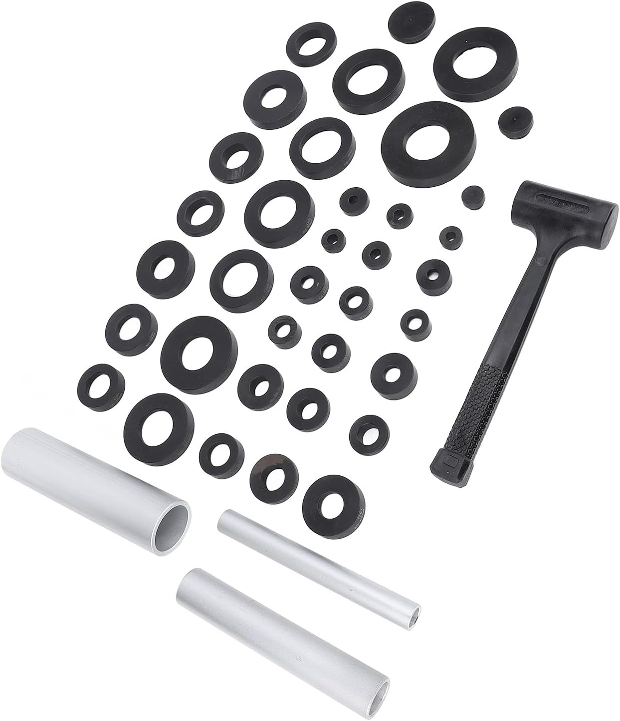 37PCS Bearing Installation Kit, Bearing Installation Tool Set, Oil Installer with Nylon Drift, Metal Sleeves for Bearings Bushings, Includes Storage Box