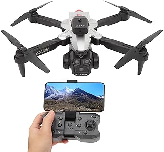 Aerial Drone, 50X Zoom Optical Positioning Quadcopter Drone Obstacle Avoidance 3 Lens For Photography