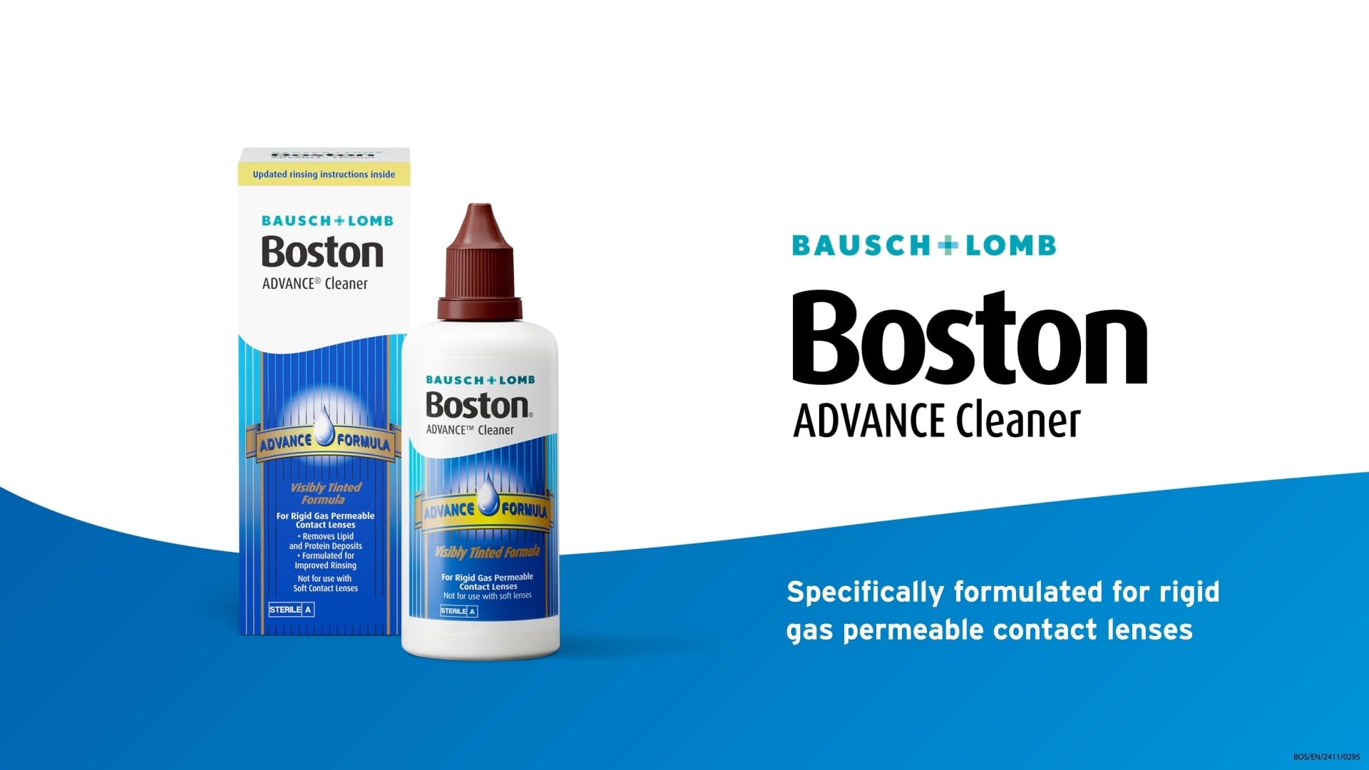 Boston Advance Cleaner, Leaves Lenses Clean, Ready for Disinfection and Conditioning, for Rigid Gas Permeable (RGP) and Hard Contact Lenses, 30 ml