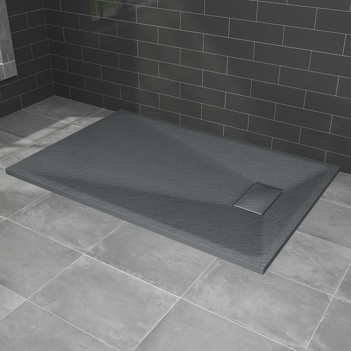 Blümme SMC Shower Tray Rectangle Anthracite Shower Base 1200x800mm
