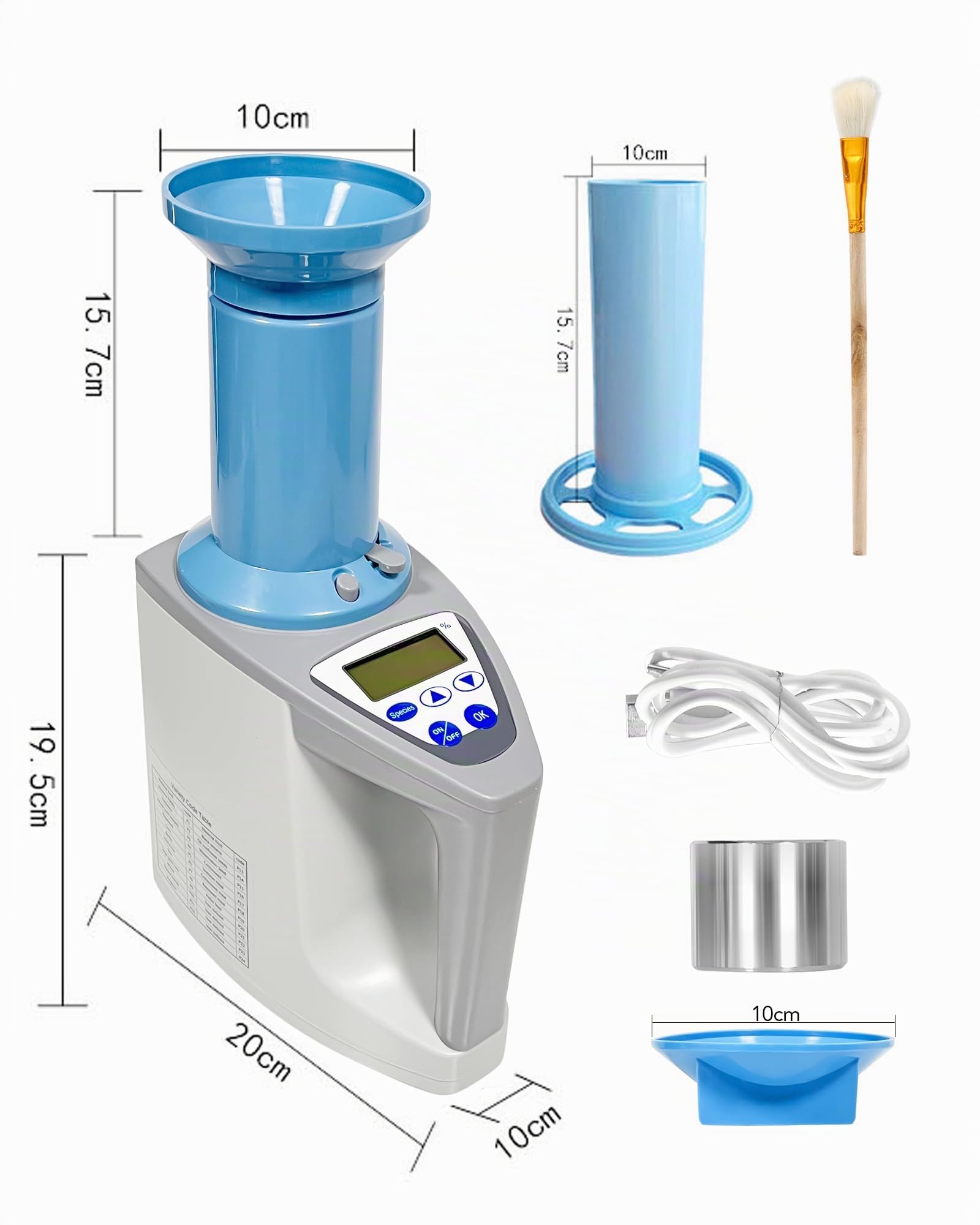 Humidimètre numérique pour céréales, mesure précise de l'humidité pour le blé, le maïs, le riz, etc., lecture rapide avec écran LCD, compteur numérique agricole