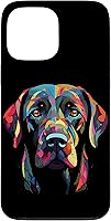 Vista 24 de Labrador Retriever - Carcasa para iPhone 17, diseño de cara de perro, color negro