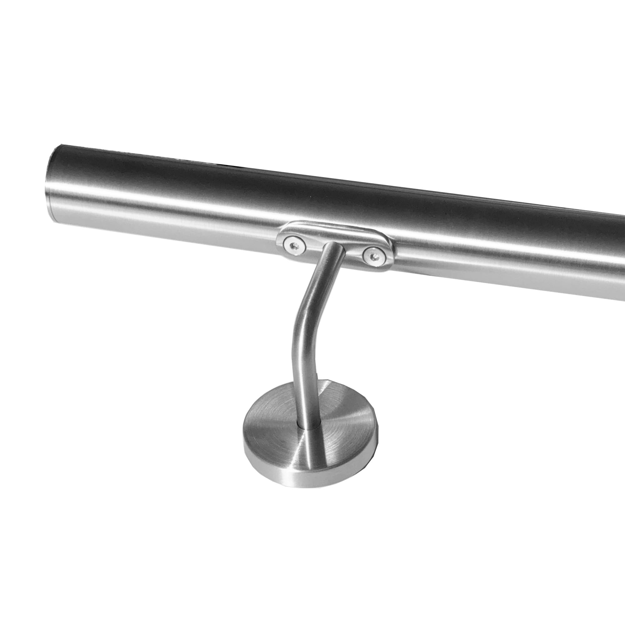 BASIT Edelstahl Handlauf Ø42,4x2mm V2A K240 Geländer 100 cm Treppengeländer