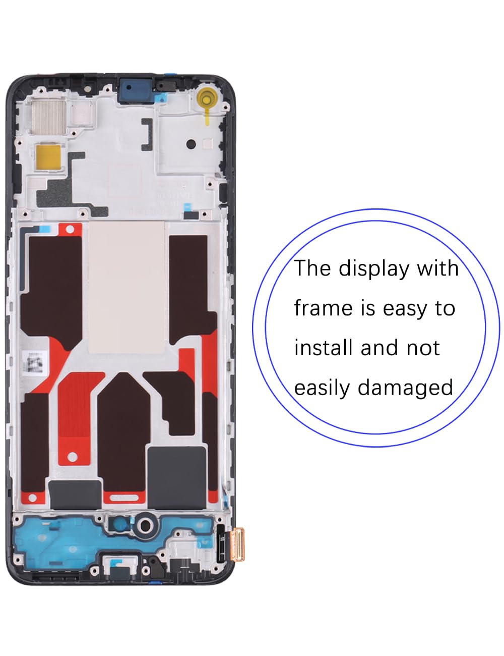 Display di ricambio per display LCD Oppo Find X3 Lite 5G TFT, CPH2145 Display Touch Digitizer Assembly Kit parti di riparazione (nero con cornice, senza impronte digitali)