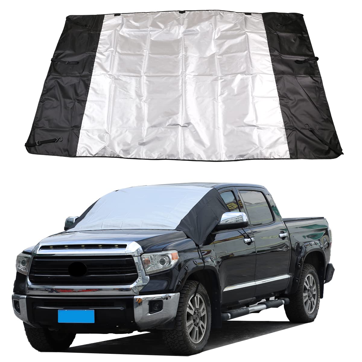 CHEAYAR Copertura neve parabrezza compatibile con Toyota Tundra 2015-2021, impermeabile/antivento/polvere/protezione solare/copertura parabrezza auto inverno estate (modelli 2015-2021)