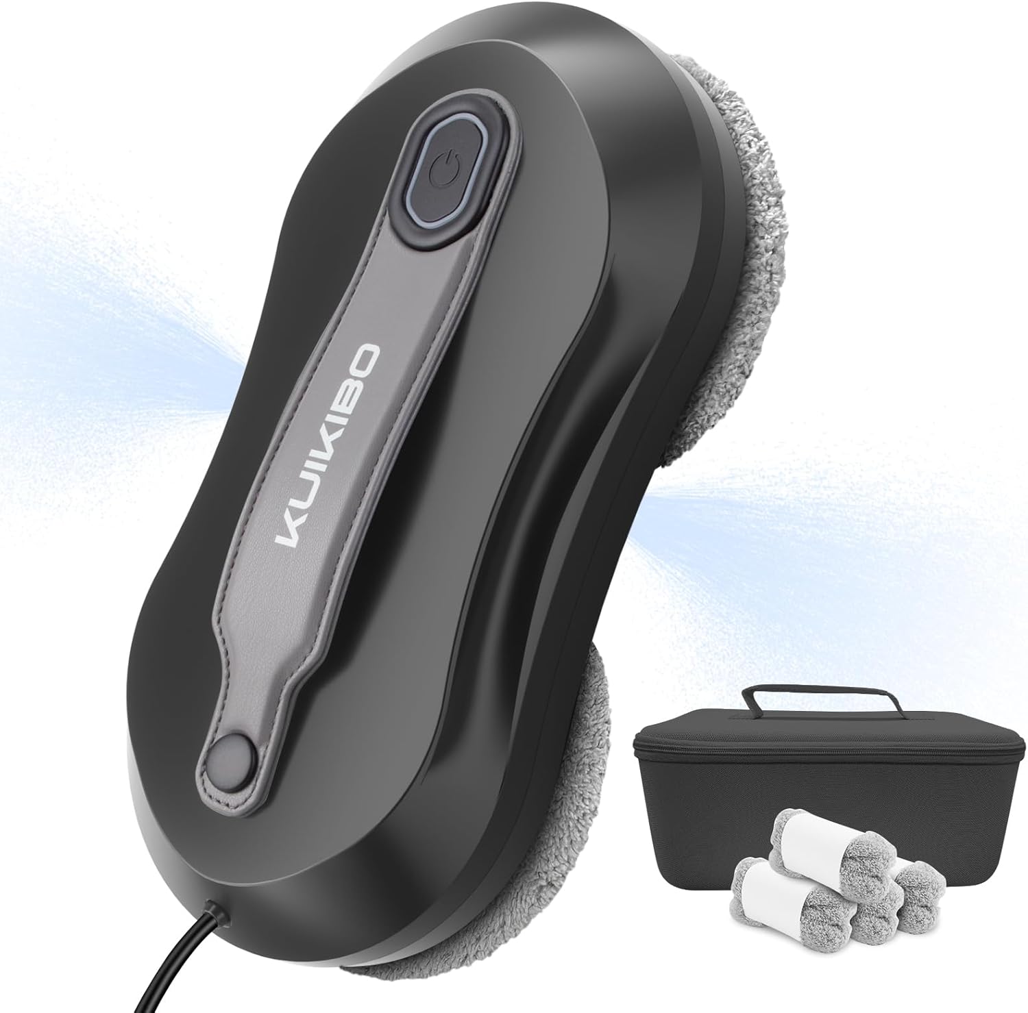 S6 Window Cleaner Robot with Leather Belt Dual Water Spray 3500Pa Houshold Window Cleaning Robot with AI Path Planning Low Noise Glass Cleaning Robot for Frame/Frameless Glass