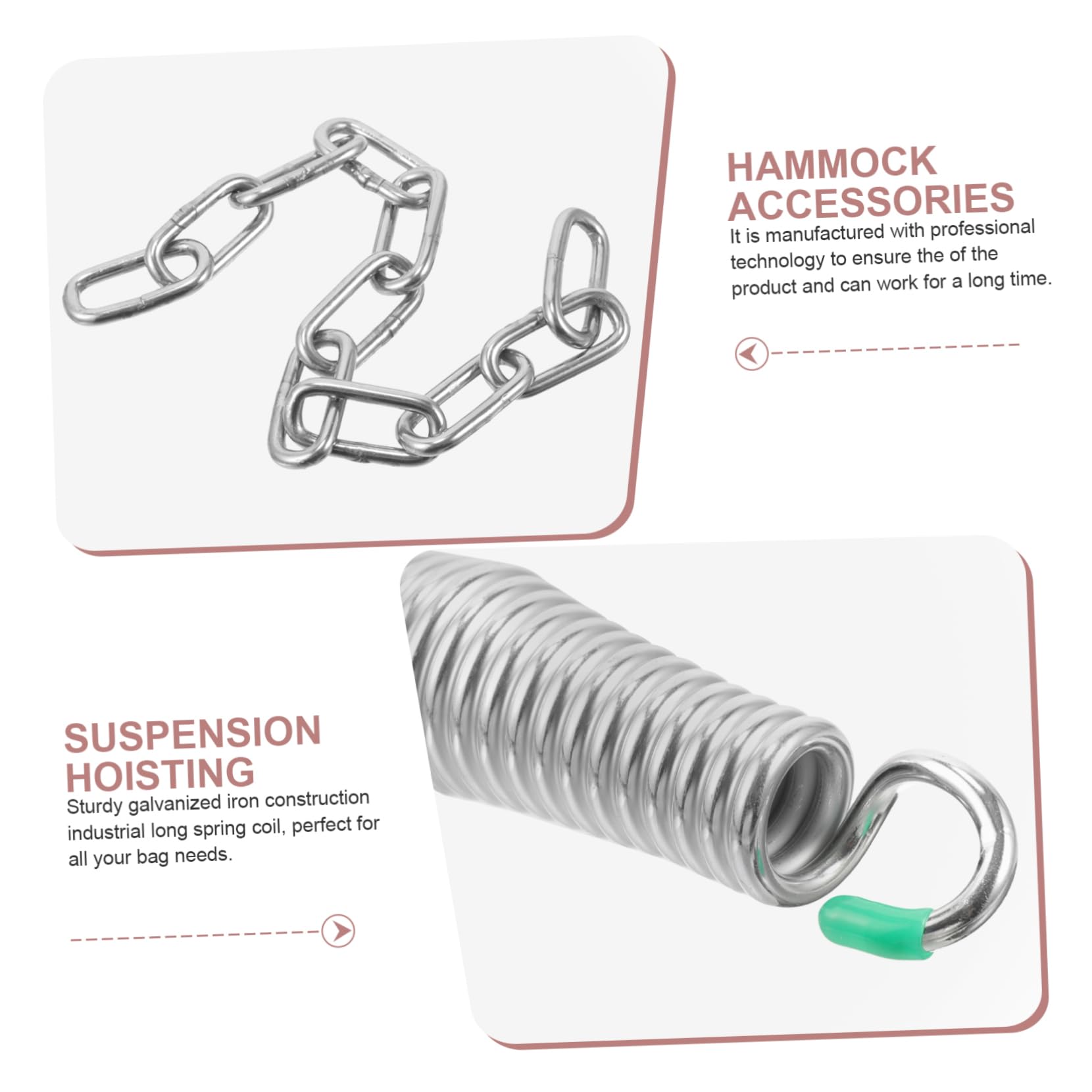 Federn Für Verandaschaukeln Aus Verzinktem Eisen Schaukelfeder-Set Zur Befestigung Von Hängesesseln Und Accessoires Hochleistungsfedern Für Sichere Aufhängung
