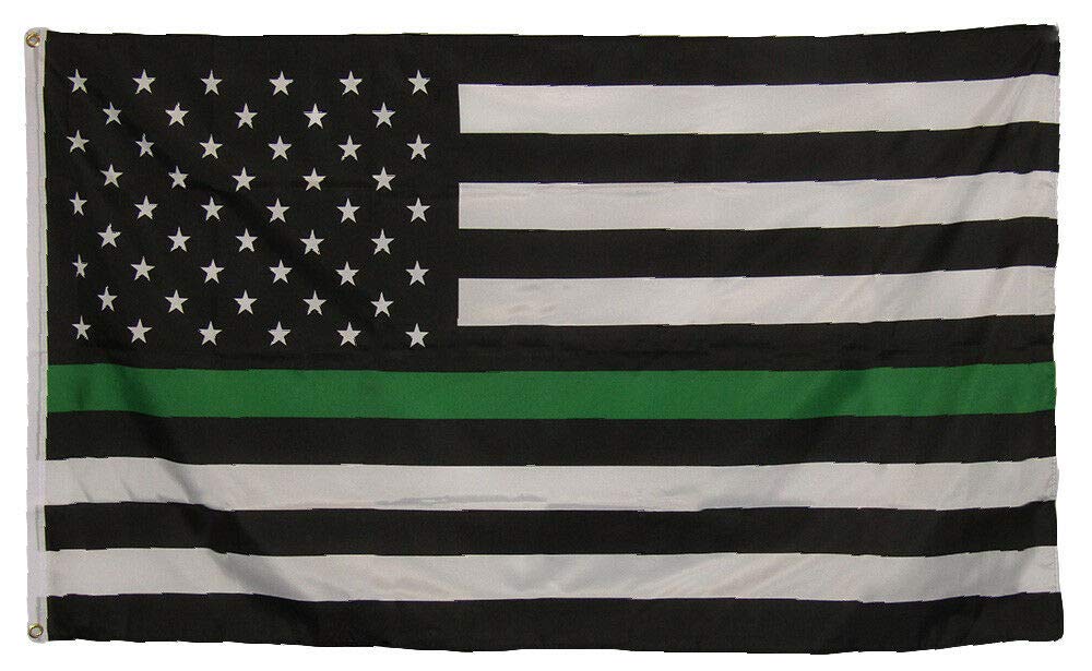 Amazon.com : Trade Winds Thin Green LINE 3'x5' Flag Border Patrol