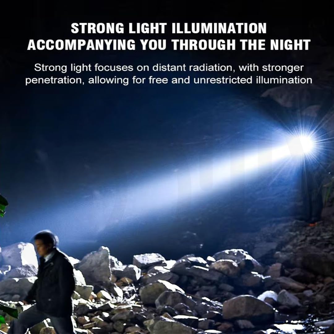 Ostin Three-Eyed Mini Flash Super Power Flashlight, Rechargeable Mini Torch Flashlights for Night Working, Running, Camping, Hikking 3