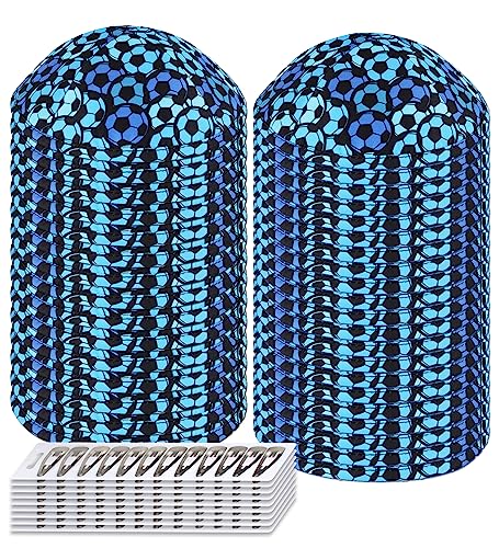 Zion Judaica Bulk Personalized Sports Theme Kippah for Adults Kids Desgined Soccer Ball Yamaka Bat/Bar Mitzvah Imprinted Yarmulke Customized Kippot Wedding Souvenir Yamukas Jewish Skullcap w/Clips 60