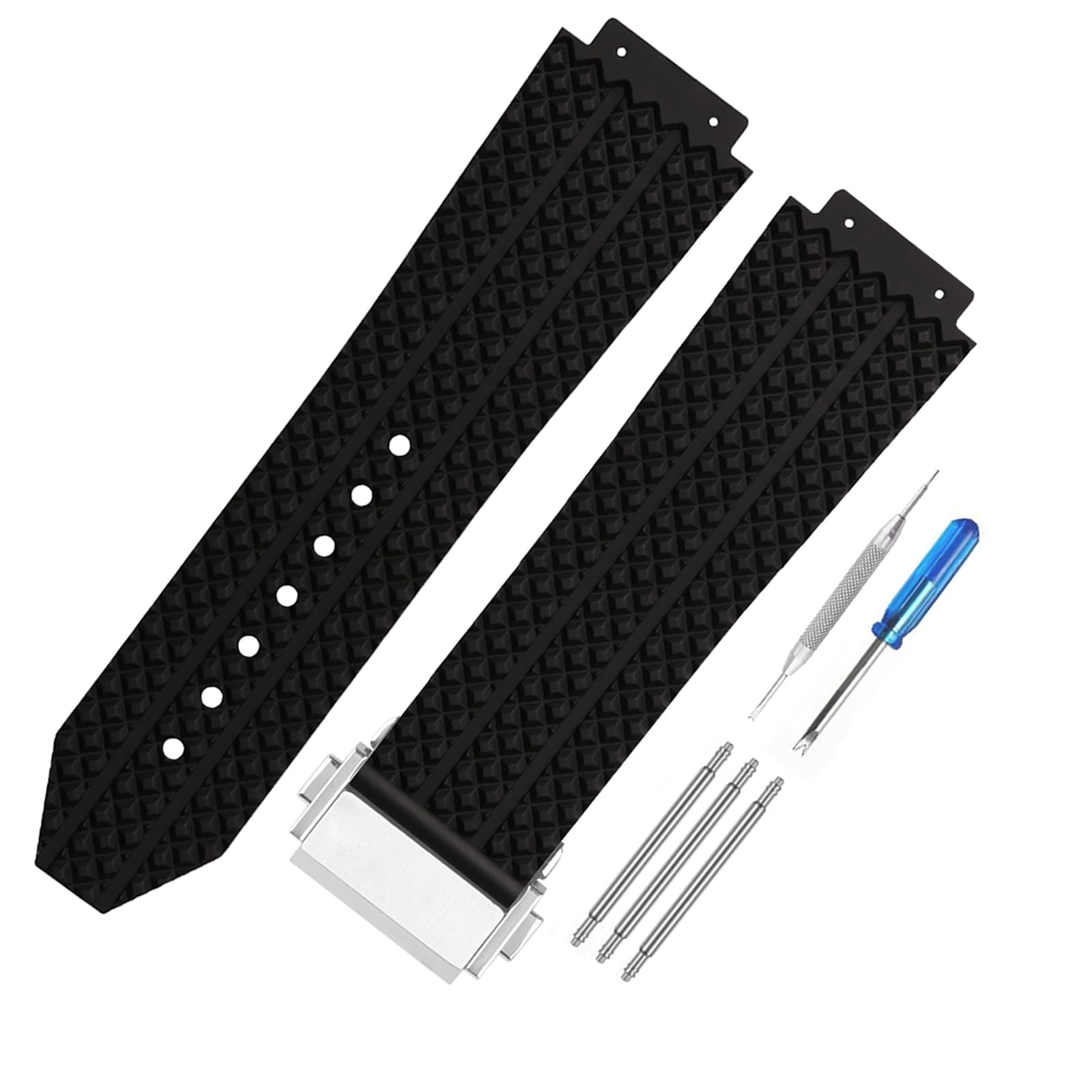 Men's Rubber Strap Compatible for 25mm Hublot Big Bang Series Ladies outdoor work waterproof silicone watch band wrist strap with buckle