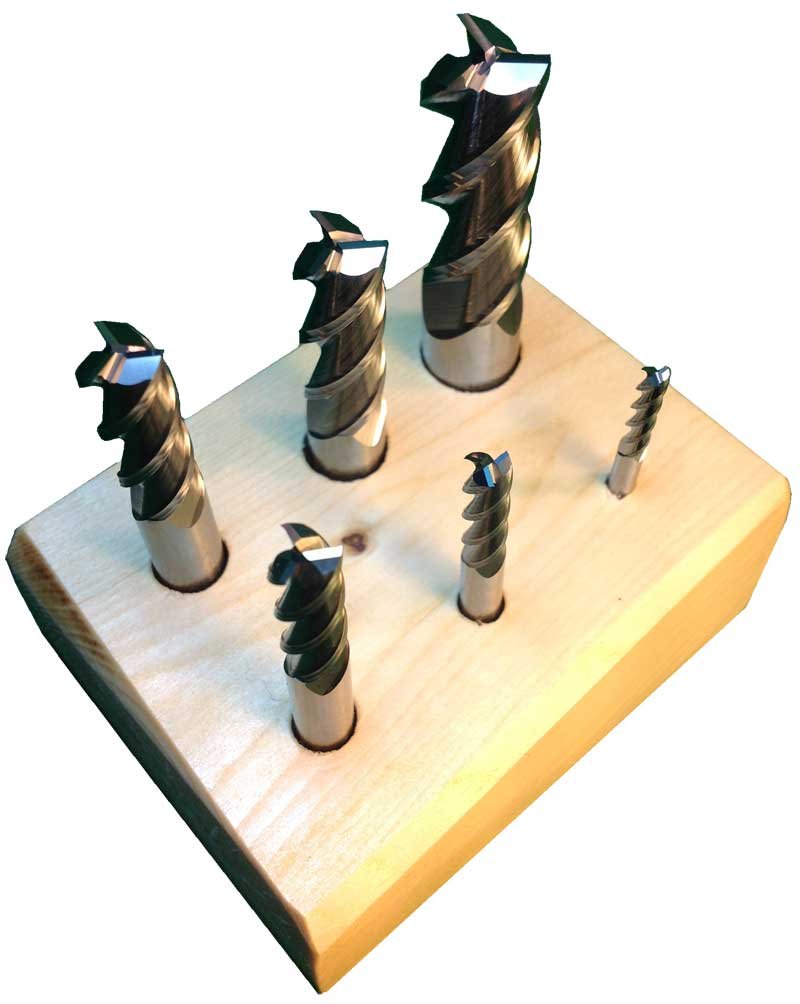 Kodiak Cutting Tools KCT1031812SET High Performance Aluminum Micrograin Cutting Carbide End Mill Set, Made in USA, 1/8"-1/2", 3 Flute (Pack of 6)