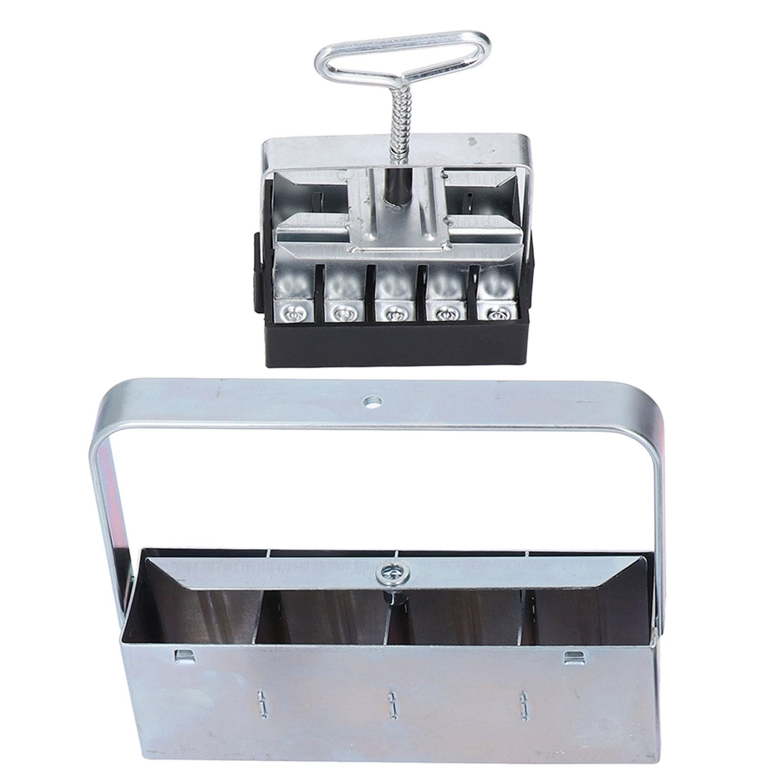 SIXRUN Fabricante de Bloques de Suelo, Herramienta de Bloqueo de Suelo de Mano de Hierro con Cómodo, Formador Manual de Bloques de Inicio de Semillas para Jardinería, Trasplante, Uso en Viveros