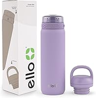 Vista 60 de Ello Cooper Twist - Botella de agua de acero inoxidable de 32 onzas con tapa para beber A prueba de fugas Doble pared y aislada al vacío Asa