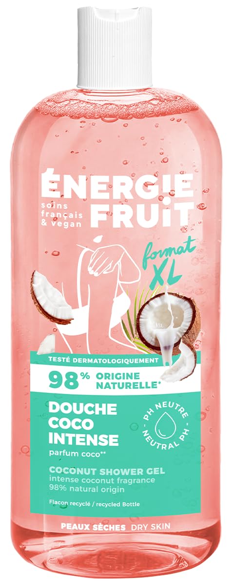 ENERGIE FRUIT pH Neutral Shower Gel | Coconut & Organic Shea Butter | Made in France | Vegan | 500 ml