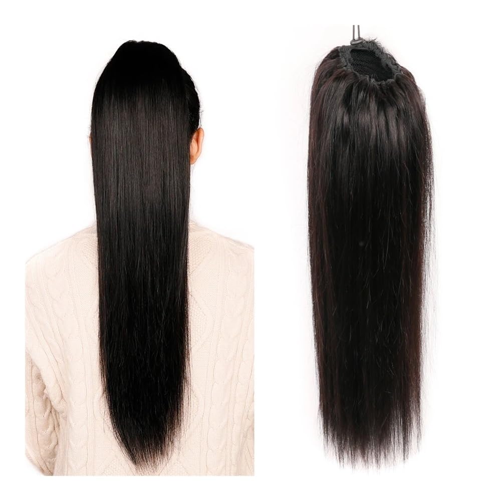 Extension di capelli umani brasiliani a coda di cavallo con coulisse, per la salute e la cura della persona (40,6 cm, 100 g)