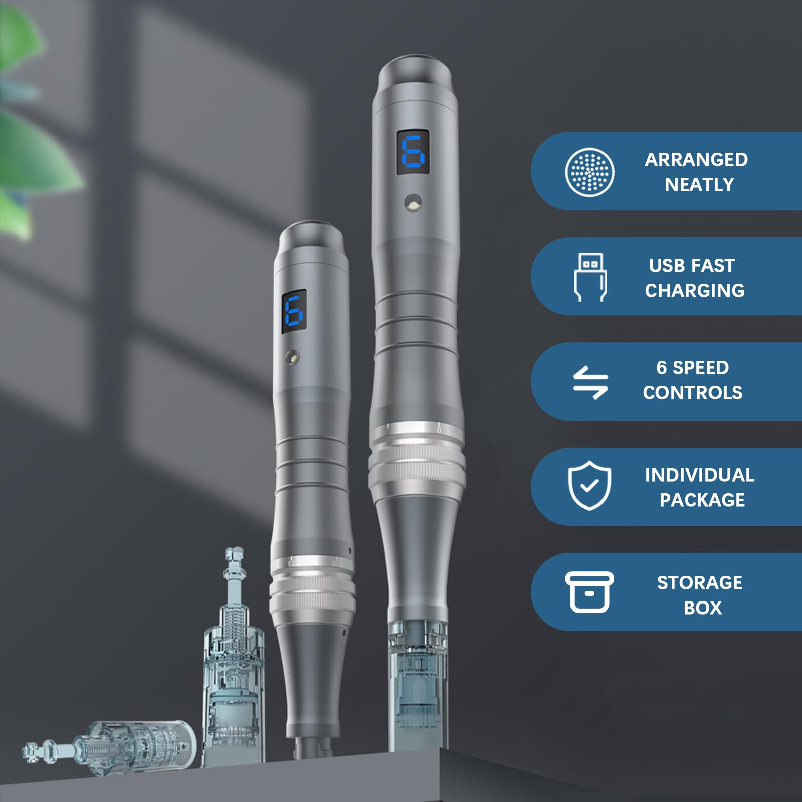 Dr Pen M8 Microneedling Pen 0.25mm Rechargeable 20 Cartridges for Home Use