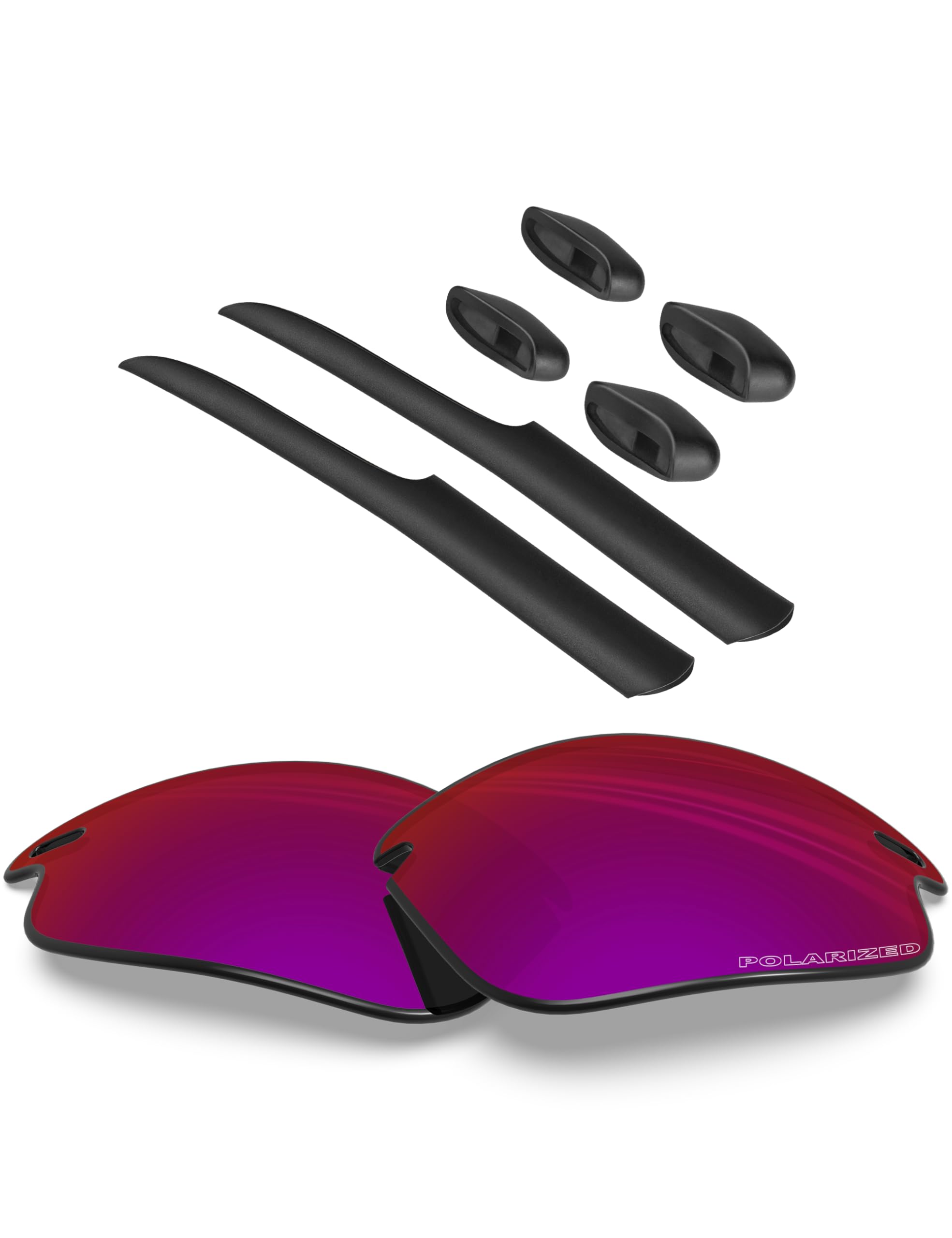 BlazerBuck Anti-salt Polarized Replacement Lenses & Sock Kit for Oakley Fast Jacket OO9097- Burned Starry
