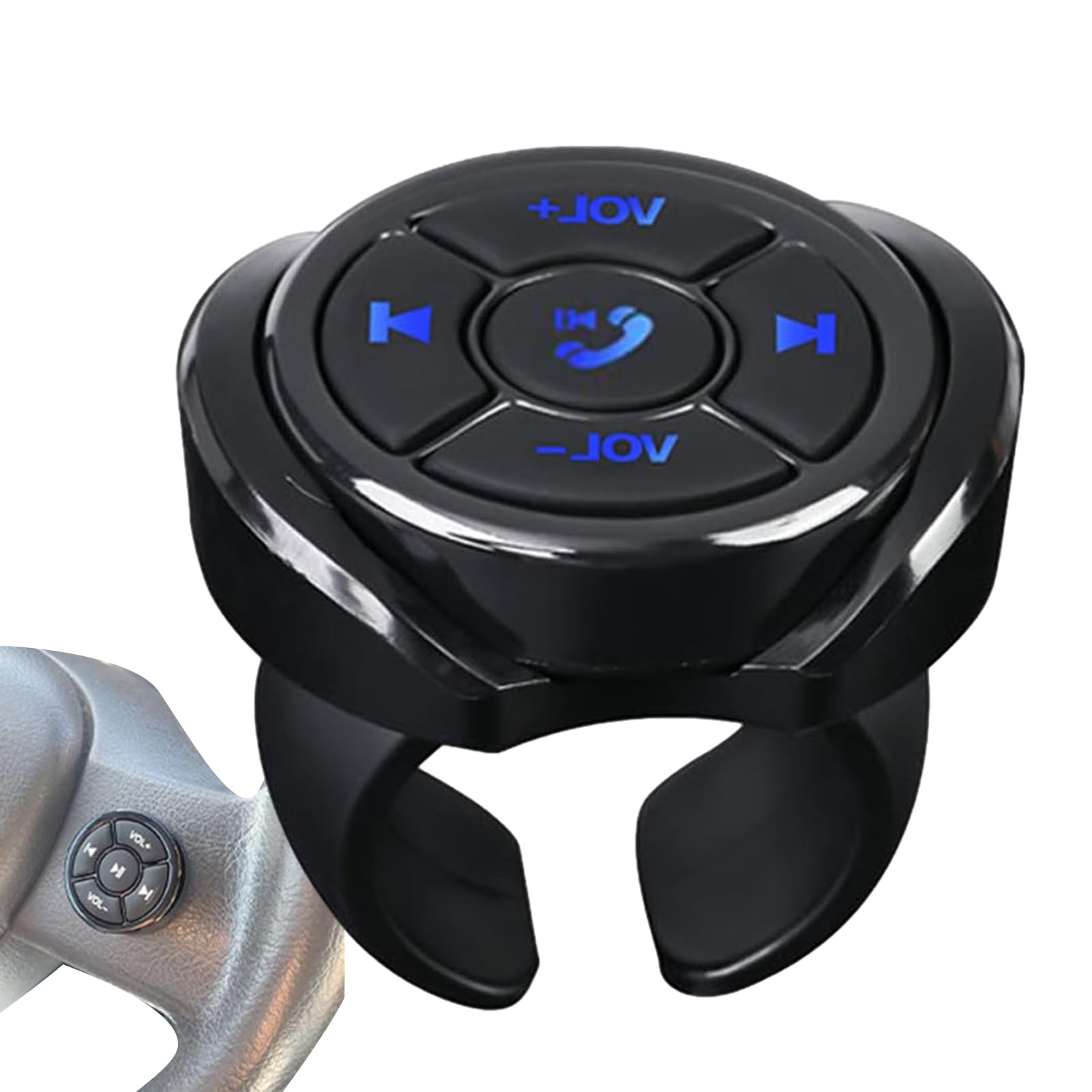 Pulsanti al volante - Telecomando wireless per controllo multimediale, Comandi al volante 'auto | Pulsante multimediale wireless, controller autoradio, controllo volume, telecomando portatile per