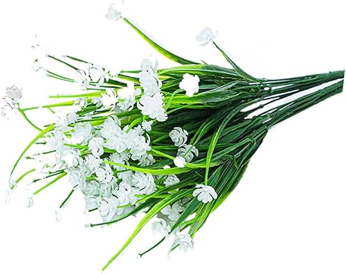 Flores de otoño artificiales para decoración de bebés falsos, flores de seda, flores artificiales blancas para interiores, flores artificiales para