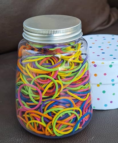 Miniatura 8 de 200 bandas elásticas multicolor de 1 pulgada (1.0 in) para escuela, hogar, oficina, organización estacionaria, suministros de dinero, elásticos,