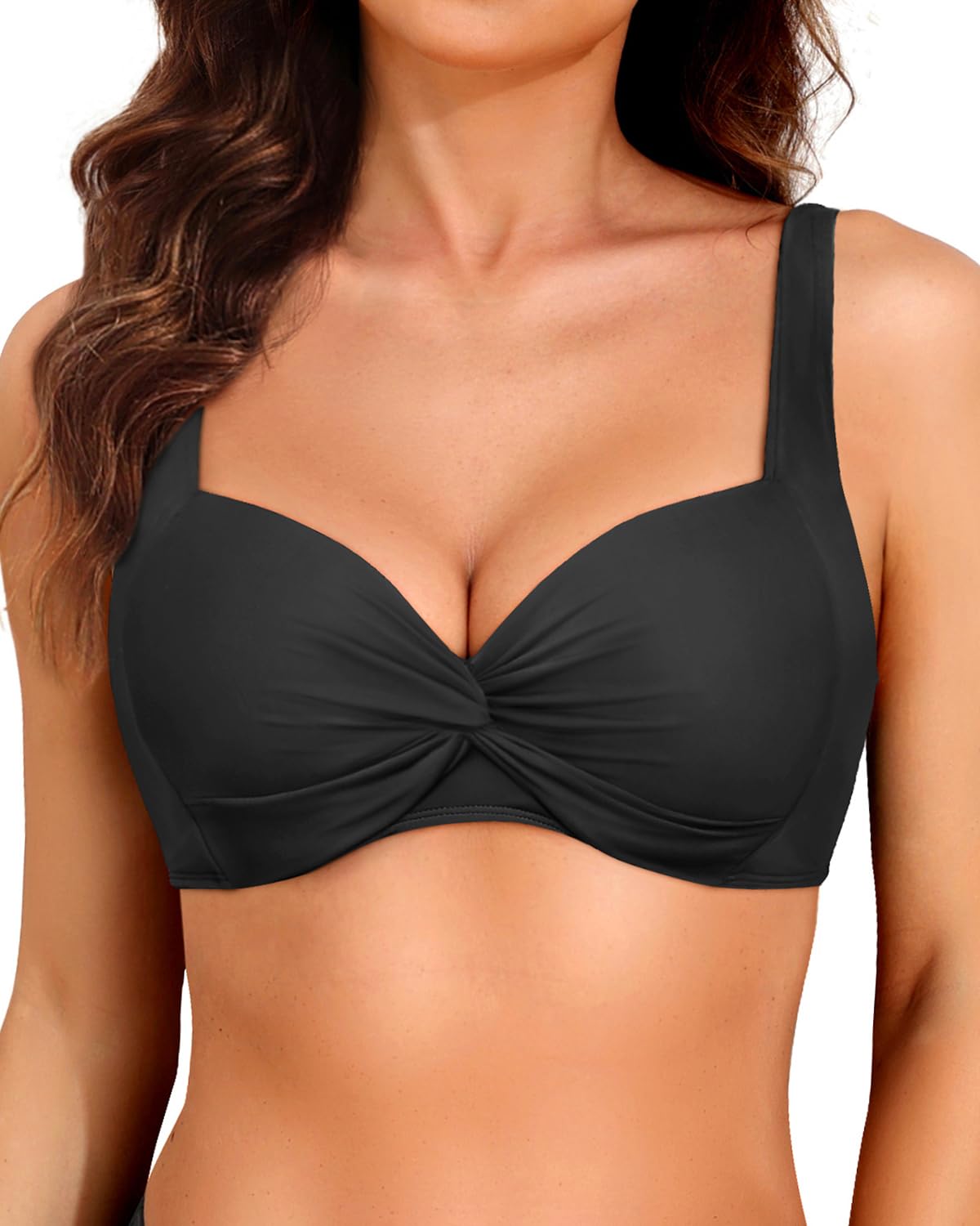 Women Underwire Bikini Top - 2025 Push Up Swimsuit Tops Padded Bra Bathing Suit