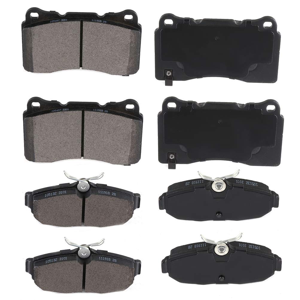 cciyu D1050 D1082 Front &amp; Rear Professional Ceramic Brake Pads Set fit For 2007-2011 For Ford Mustang